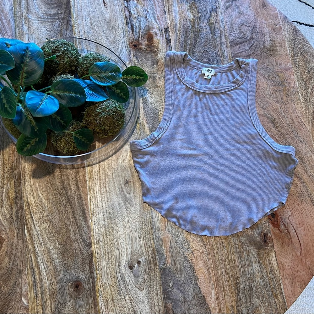GARAGE Ribbed Tank Top - Tan